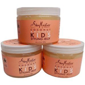 (3) Shea Moisture Coconut & Hibiscus Kids Styling Jelly W/ Shea Butter 12 Oz